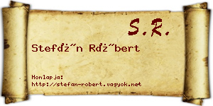 Stefán Róbert névjegykártya