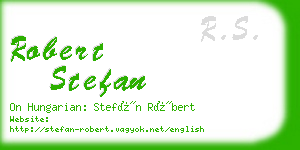 robert stefan business card